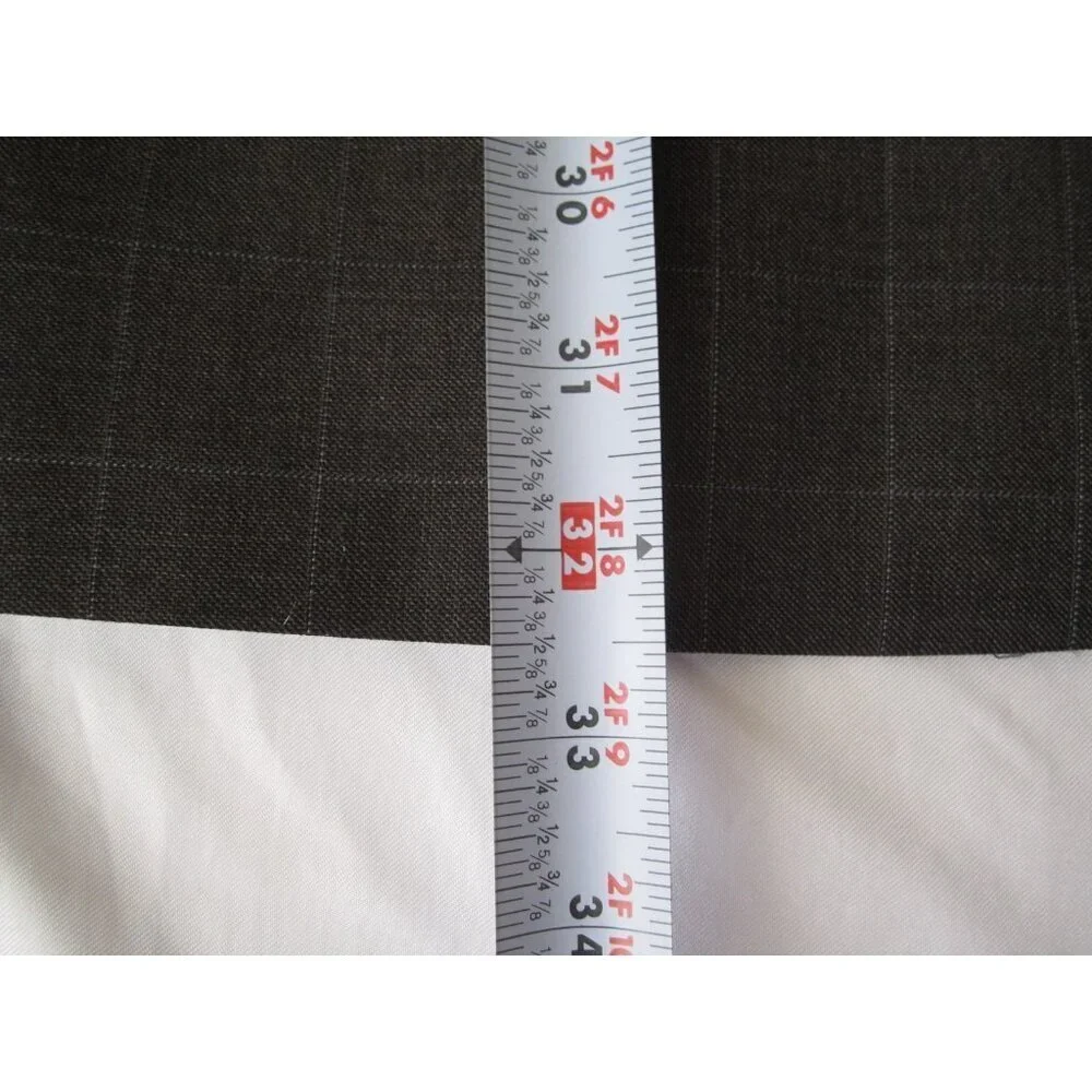 Men‎ Hickey Freeman 3 Button Reda Wool Plaid Blazer Jacket Sz 44 Long (MJ52) USA